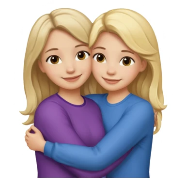 Make me and my friend hug (blonde girl and brunette girl) sticker