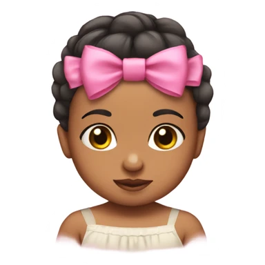 Mexican baby with pink bow headband sticker