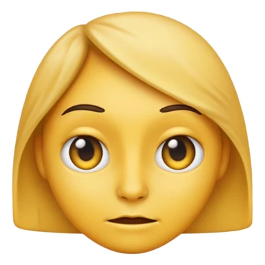 A regular emoji giving a side eye to the viewer sticker
