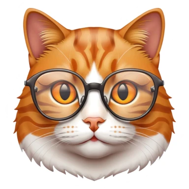 Cat with glasses  sticker