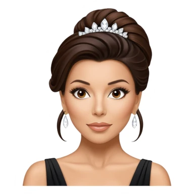 Eva Longoria emoji, stylish updo, sparkling eyes, L'Oréal Paris, celebrity glamour sticker