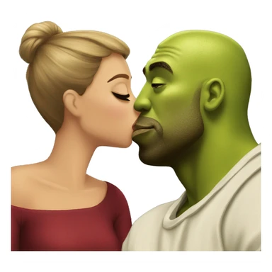 Kanye west kissing shrek sticker