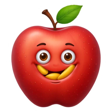 worm make a hole on apple sticker