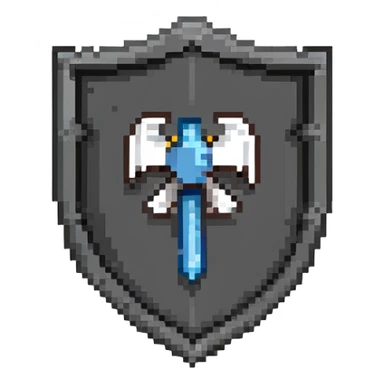 Moderator shield with ban hammer, admin logo sticker