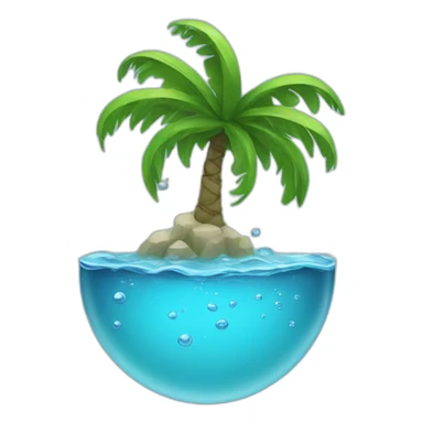 Water in palm sticker
