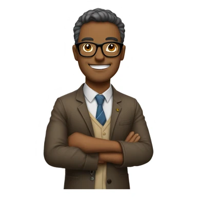 Nerd apontando para cima sticker