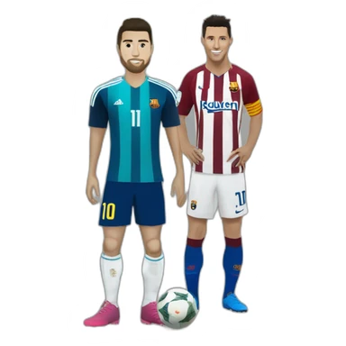 Ronaldo au pieds de messi sticker