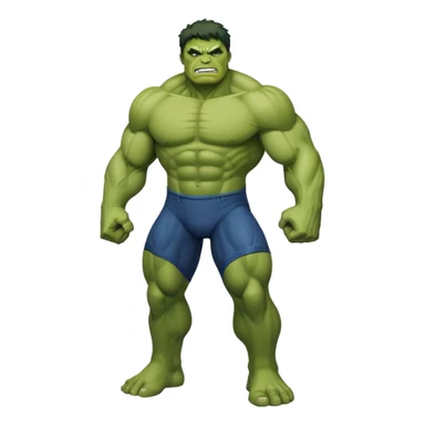 Hulk, green muscular superhero sticker
