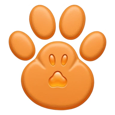 a very light pale pastel orange #FFDBBB pawprint sticker