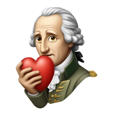 Goethe holds the heart in his hand sticker