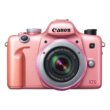 Canon camera in pink peach color sticker