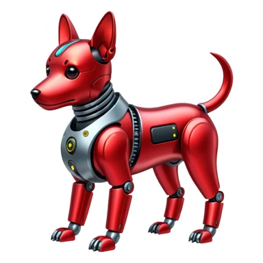 red glitter cyberpunk dog sticker