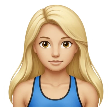 blonde long haired female athlete sticker