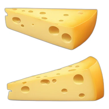 slice of cheese with sad face sticker