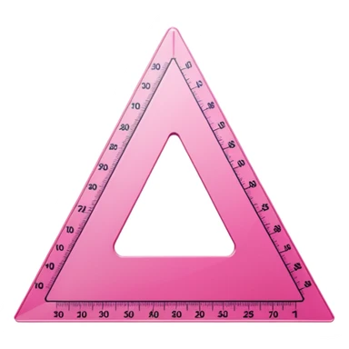 mac os icon, protractor, triangle, ruler, measures, pink sticker