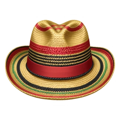 Sombrero Vueltiao con varias rallas negras sticker