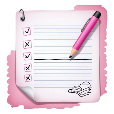 exam paper pink themed  sticker