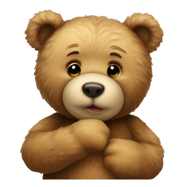 teddy bear giving kiss sticker