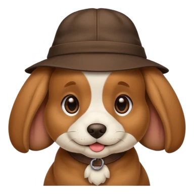 puppy dog with hat  sticker