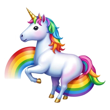 unicorn pooping rainbow sticker