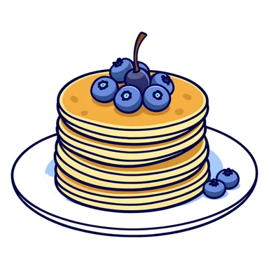Blueberry pancakes sticker