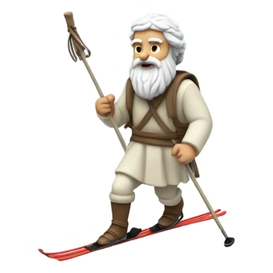Socrates on skis sticker