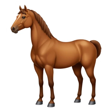 A majestic brown horse standing sticker