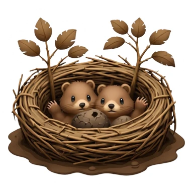 beaver nest sticker