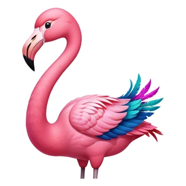  Snake flamingo sticker