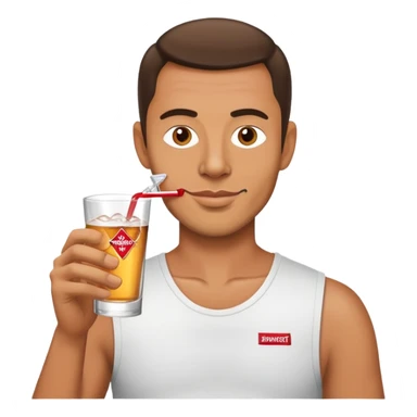 Man drinking Smirnoff sticker