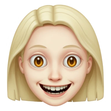 Weird creepy smile  sticker