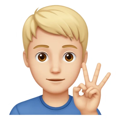 Un jeune homme qui fait le signe jul sticker