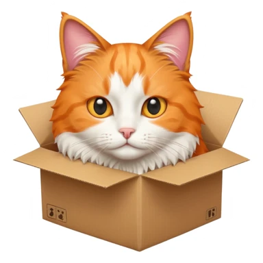 cat in boxe sticker