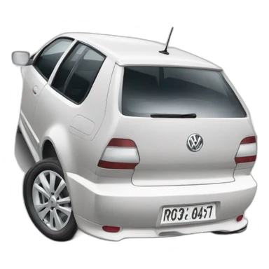 white volkswagen golf mk4 sticker
