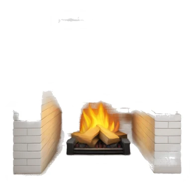 white brick fire place sticker