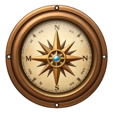 compass with 'mission' sticker