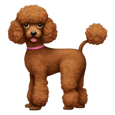 Brown poodle sticker