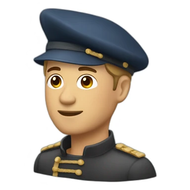 french man beret baguette sticker