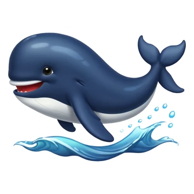 une baleine avec plein de cheveux noirs sticker