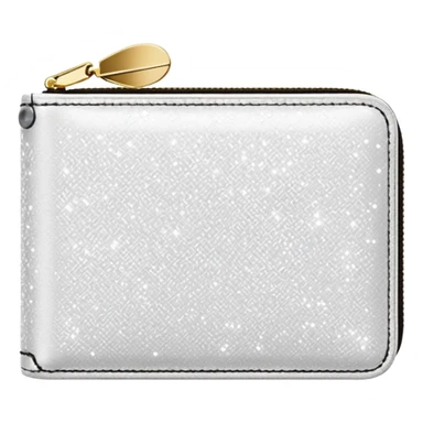 glitter white wallet sticker