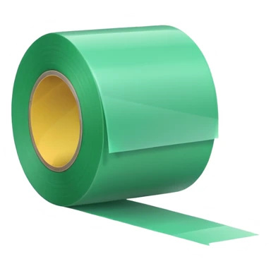 make light Green wide tape rolling on the floor sticker