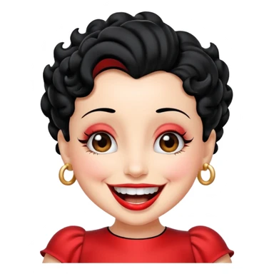 Betty Boop laughing sticker