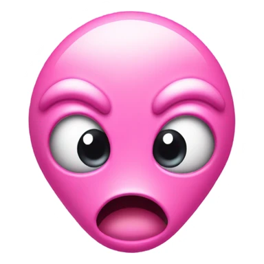 Pink alien winking with tongue out sticker