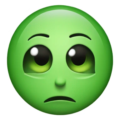A fully green emoji with the text "AYE" in black lettering inside of it nothing else  sticker