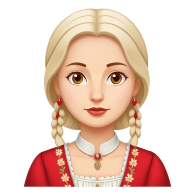 traditional polish european woman simple traditional politician  sticker