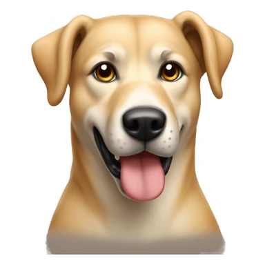 light beig mongrel dog  sticker