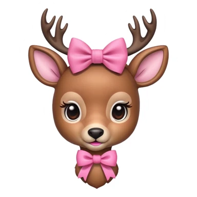 Pretty deer with pink bow sticker