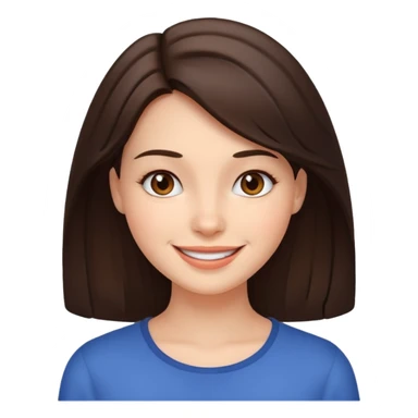 brunette Woman face sticker
