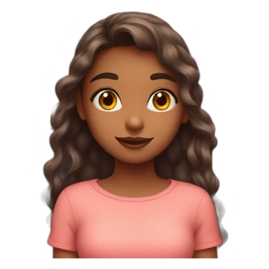 Girl in love hearts sticker