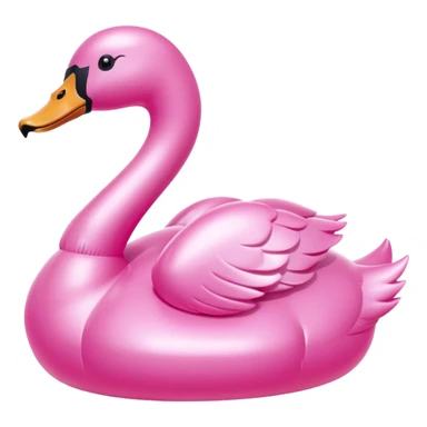 plastic pink swan inflatable  sticker